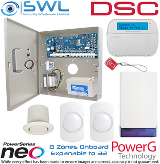 DSC Neo Neo & Texecom Kit: Trans, Tamper, RF LCD KP, 2x Sirens, 2x P15 PIRs