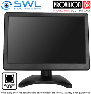 Provision ISR PR-IPS12HD-BL: 12" LCD Monitor AV, HDMI, VGA, 1366 x 768mm, VESA