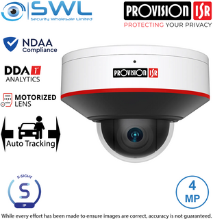Provision-ISR Z1-3IPSN-4(IR): 4MP PTZ 3x Zoom DDA WDR IR20m IP67 IK10 3.18-7.4mm