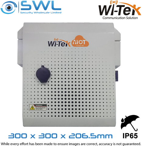 Wi-Tek WI-IOTBOXMINI: O/D Cabinet 300x 300x 206.5mm, Fan, Tamper, IP65, IK10