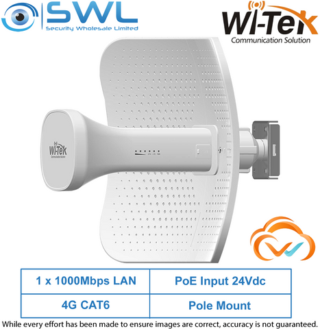 Wi-Tek WI-LTE113-O V2: 4G CAT6 Router, 1x 1000Mbps, RJ45, 24V PoE