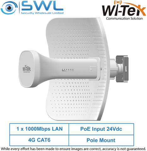 Wi-Tek WI-LTE113-O V2: 4G CAT6 Router 1x 1000Mbps RJ45 24v PoE
