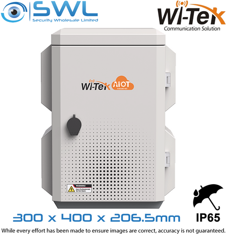 Wi-Tek WI-IOTBOX01 V3: O/D Cabinet 300x 400x 206.5mm, Fan, Tamper, IP65, IK10