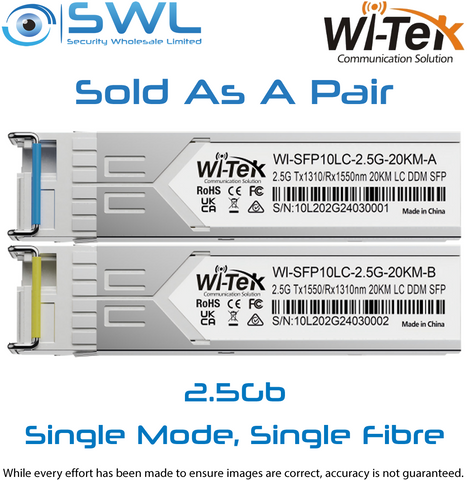 Wi-Tek WI-SFP10LC-2.5G-20KM: 20Km 2.5Gbps Single Module Single Fibre Transce SFP