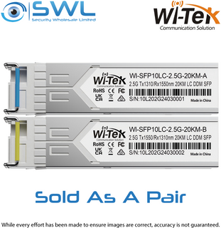 Wi-Tek WI-SFP10LC-2.5G-20KM: 20Km 2.5Gbps Single Module Single Fibre Transceiver