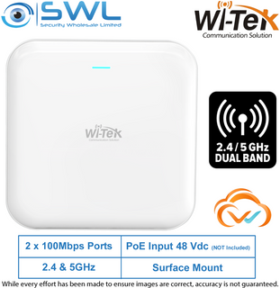 Wi-Tek WI-AP216 V2: 2.4G & 5.8G 1200Mbps Indoor Wireless Ceiling AP, Cloud