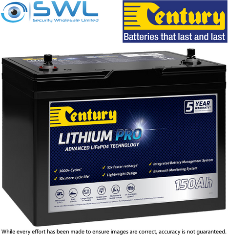 Century C12-150XLi Plus: 12v 150Ah Lithium Deep Cycle Battery