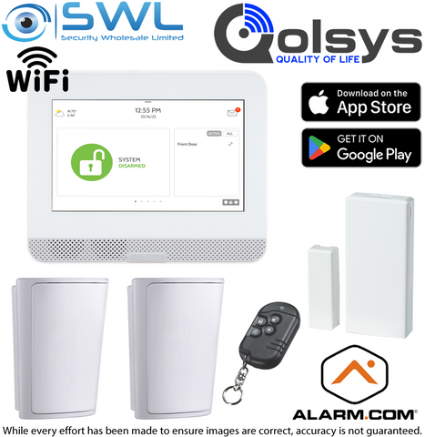 Qolsys PowerG Kit: 1x Hub, 1x 4 Button Remote, 2x Pet PIRs, 1 x Dor Contact ADC