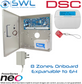 DSC Neo Kit: 8-128 Zone Panel, Cabinet, Plug Pack, Tamper, LCD KP Prox