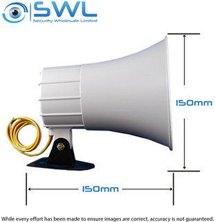 External Horn Siren: Dual Tone, 12VDC, 110dB