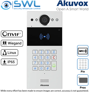 Akuvox R20K-2 2-Wire SIP Intercom with Keypad and RF Card Reader