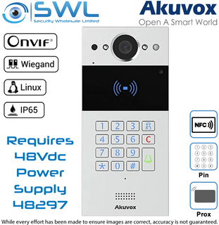 Akuvox R20K-2 2-Wire SIP Intercom with Keypad and RF Card Reader