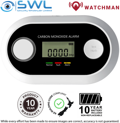 WatchmanAJ-835Y: 10 Year Battery Operated Standalone Carbon Monoxide Alarm