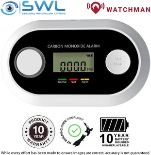 WatchmanAJ-835Y: 10 Year Battery Operated Standalone Carbon Monoxide Alarm