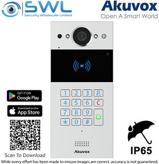 Akuvox R20K Slim SIP Intercom with Keypad and RF card reader, Sliver