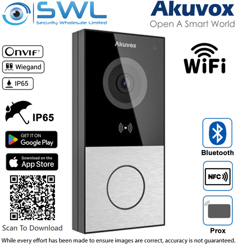 Akuvox E12W SIP Video Door Bell with Relay & Wifi Silver