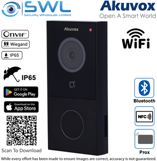 Akuvox E12W SIP Video Door Bell with Relay & Wifi Black