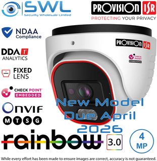 Provision-ISR DV-340SR3N-28: Rainbow 4MP Turret WDR IR20m IP67 2.8mm NDAA