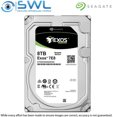 Seagate Enterprise Exos Hard Drive 3.5" 8Tb Installed - 3 Year Warranty