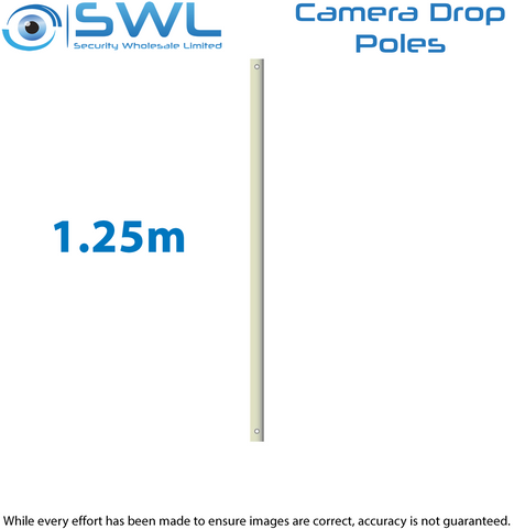 Dropper Pole 1.25m Camera Dropper Pole 28mm Diameter WHITE