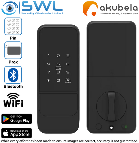 Akubela SL20 Smart Lock, WiFi, Bluetooth, IP52
