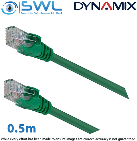 0.5m Cat6 Green UTP Patch Lead (T568A Specification) 250MHz