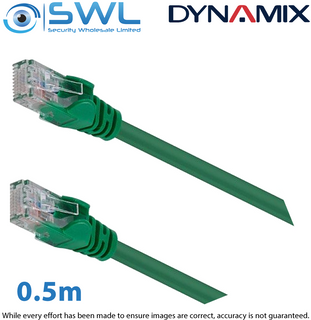 0.5m Cat6 Green UTP Patch Lead (T568A Specification) 250MHz