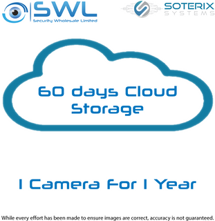 Soterix LIC-C60CS-1Y: Add 60 Days Cloud Storage Channel Lic 1 Year