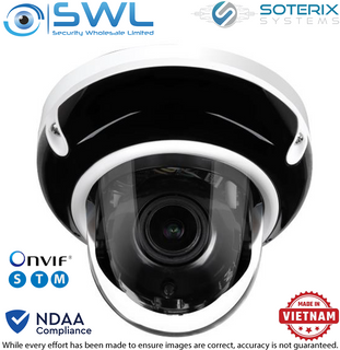 Soterix DC-5V-1 5Mp Dome, WDR. IR 30m, IP67, IK10 PoE, 2.7-13mm Lens ONVIF