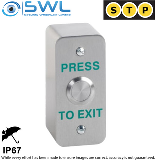 STP 19mm Stainless Steel Exit Button Single Pole, IP67