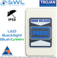Trojan Press Rex Press To Exit Backlight Blue-Green 12VDC / 24VDC - IP55