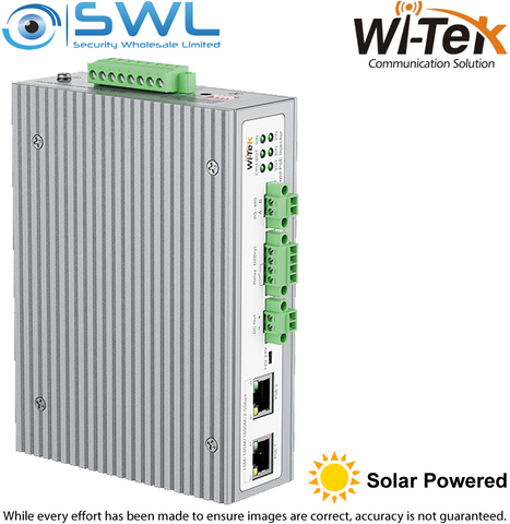 Wi-Tek WI-PS402-UPS-I: Solar Powered PoE Injector, 2x RJ45 2500Mbps, PoE Output