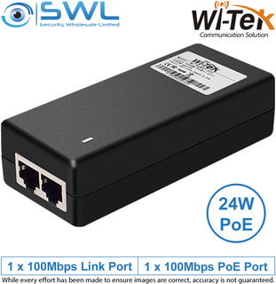 Wi-Tek WI-POE31-48V PoE Injector, 24W, 100Mbps