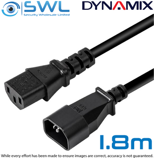 1.8M IEC Male to Female 10A SAA Approved Power Cord. (C14 to C13) 1.0mm copper