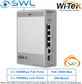Wi-Tek WI-PCES306GF-H:4x 1Gbps PoE Ports + 1x RJ45 + 1 SFP 1Gbps  Hardened Cloud