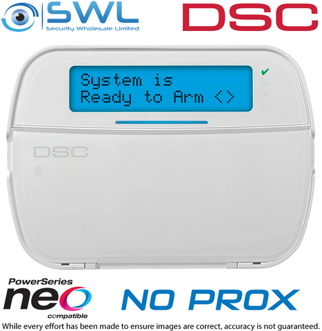 DSC Neo: HS2LCDS-N Hardwired LCD Full English 128 Zone Keypad NO PROX