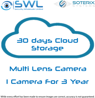 Soterix CML30CS-3Y: Add 30 Days Cloud Storage Lic 3 Year Multi-Lens Camera