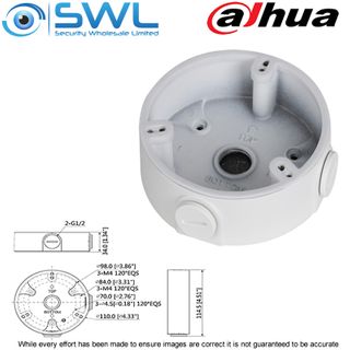 Dahua PFA136: Back Box For Fixed Lens Domes