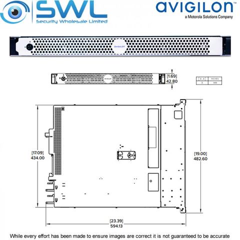 Avigilon NVR4-VAL-16TB 16Tb Value Series NVR 1U Rack, Win 10