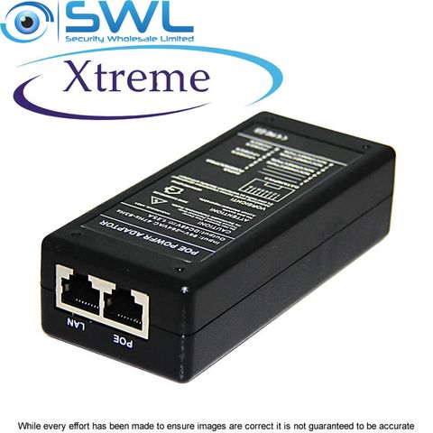 Xtreme Single Port PoE Injector 15W Max, includes Mains Power Cord