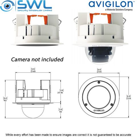 Avigilon H4SL-MT-DCIL1: In-Ceiling Mount For All H5SL Dome Cameras