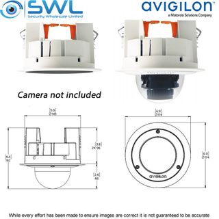 Avigilon H4SL-MT-DCIL1: In-Ceiling Mount For All H5SL Dome Cameras