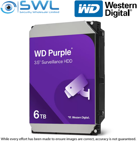 WD Purple Hard Drive 3.5" 6Tb Installed - 3 Year Warranty