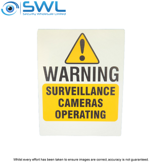 Large CCTV Video Warning Sign 24cm x 30cm