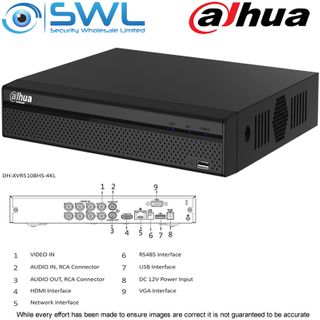 Dahua XVR5108HS-4KL-X: 8CH 4K Pentabrid. HDCVI/ IP. 1x Hard Drive. No HDD Inc.