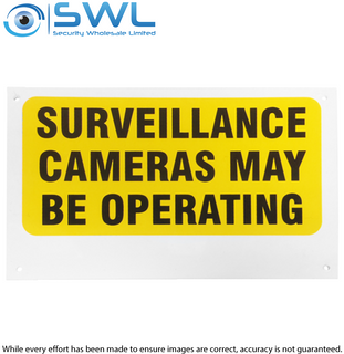 Small CCTV Video Warning Sign 24cm x 15cm