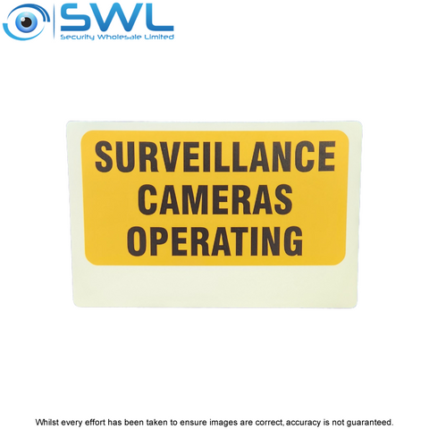 Small CCTV Video Warning Sign 24cm x 15cm