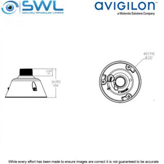 Avigilon Pendant Mount Adaptor NPT For 2.0C-H4IRPTZ-DP30-WP PTZ