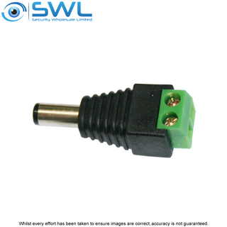 2.1mm 12VDC Male Plug with Screw Terminal Block