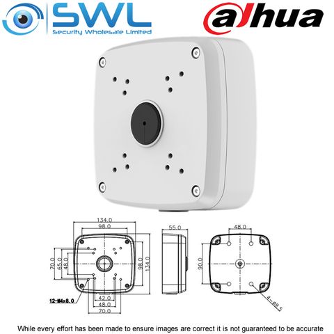 Dahua PFA121: IP66 Rated Back Box For 4 Hole Fixed Lens Eyeballs + Bullets